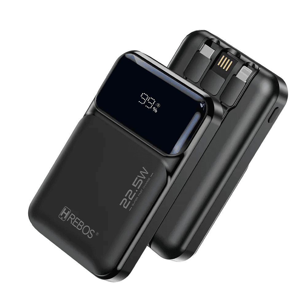 Power Bank Hrebos Pb-203 Premiun 10000mAh 38.5W Black