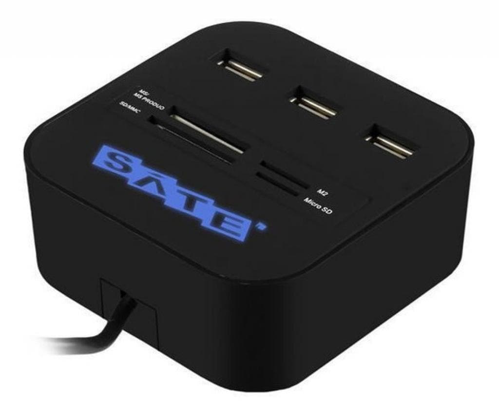 Hub 3 Portas Satellite A-Hub07 + Leitor de Memória