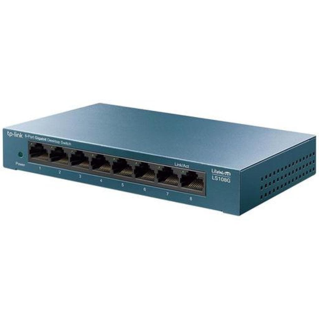 Switch 8 Portas Tp-Link Tl-LS108G 10/100/1000 Gigabit Ethernet