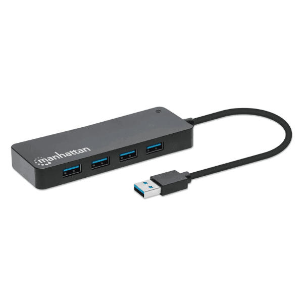 Hub Adaptador Multiporta Manhattan 7 Em 1 USB-A X7 USB-C Preto
