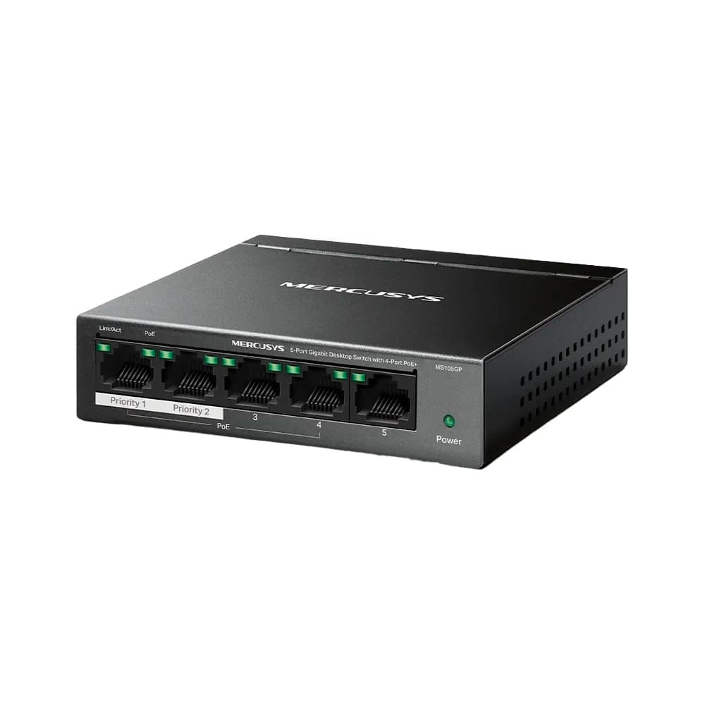 Switch 5 Portas Mercusys MS105GP Preto
