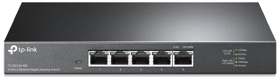 Hub Switch TP-Link Tl-Sg105-M2 Desktop 2.5G 5 Portas 10/100/1000Mbps