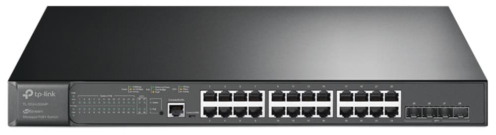 Switch TP-Link Tl-SG3428XMP JetStream 24 Portas Gigabit e 4 Portas 10GE Sfp+ L2+