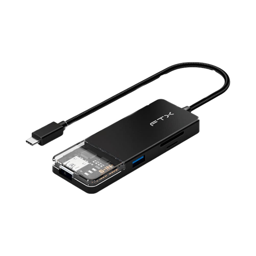 Hub USB-C Ftx Ftx-Hubt4-Pb HDMI/USB-A/USB-C/SD
