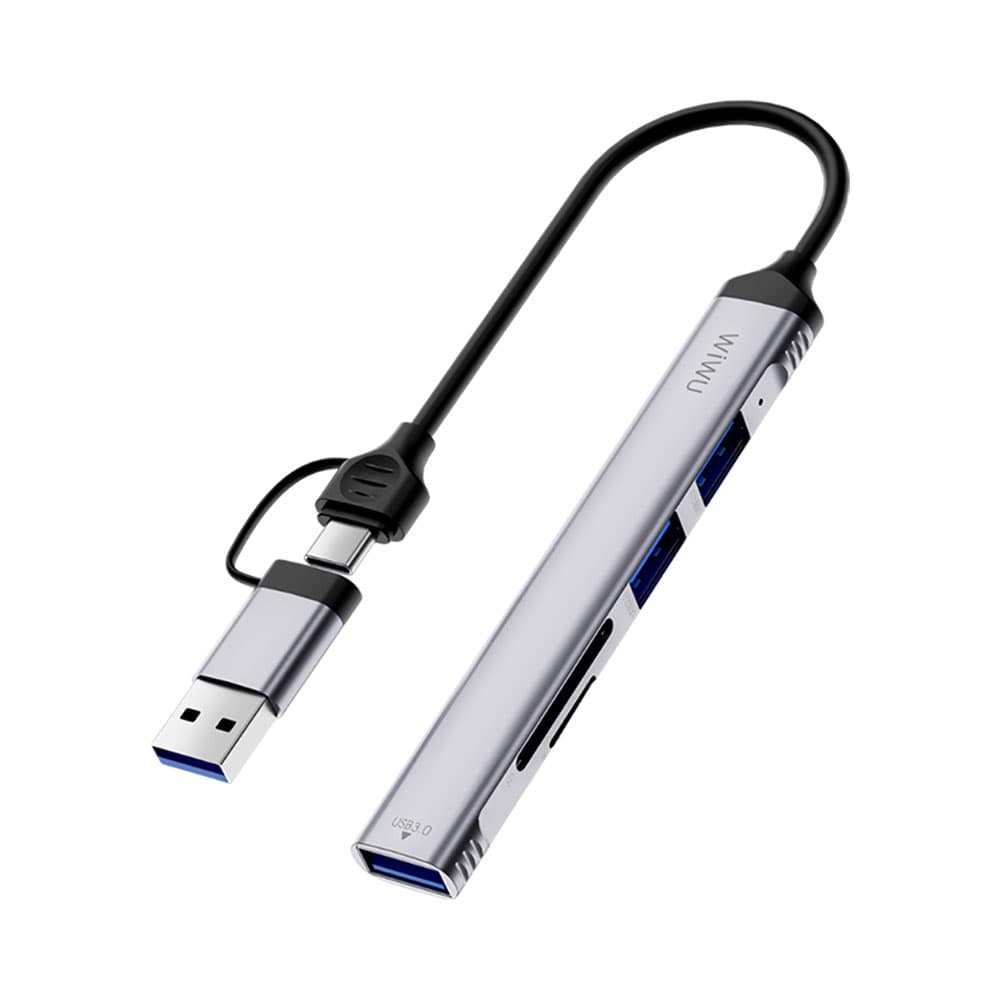 Hub 5 Em 1 Wiwu Wi-Hb003 Zolo Cinza