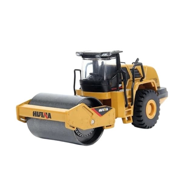 Miniatura Huina Metal Road Roller Rolo Compactador 1/50