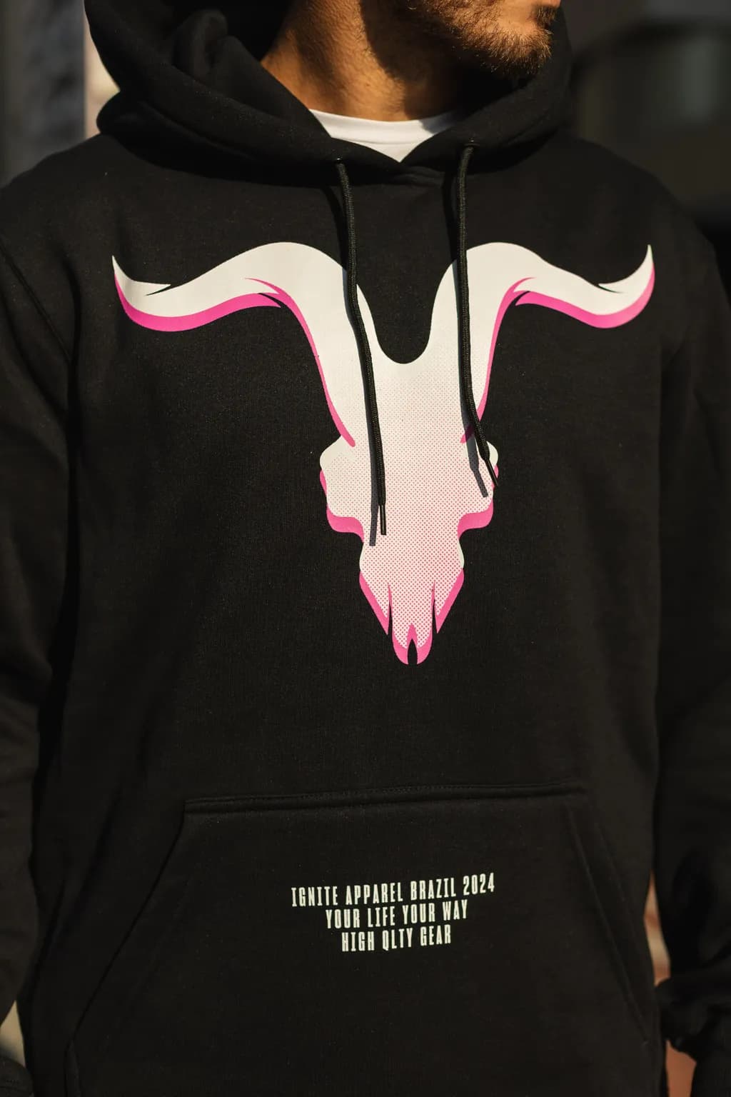 Moletom Ignite Logo Frt Masculino Tamanho Gg Preto