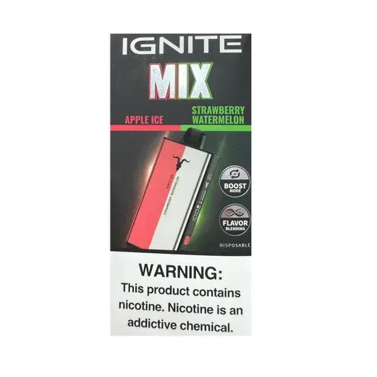 Vape Descartável Ignite Mix 40000PUFFS Apple Ice/Strawberry Watermelon