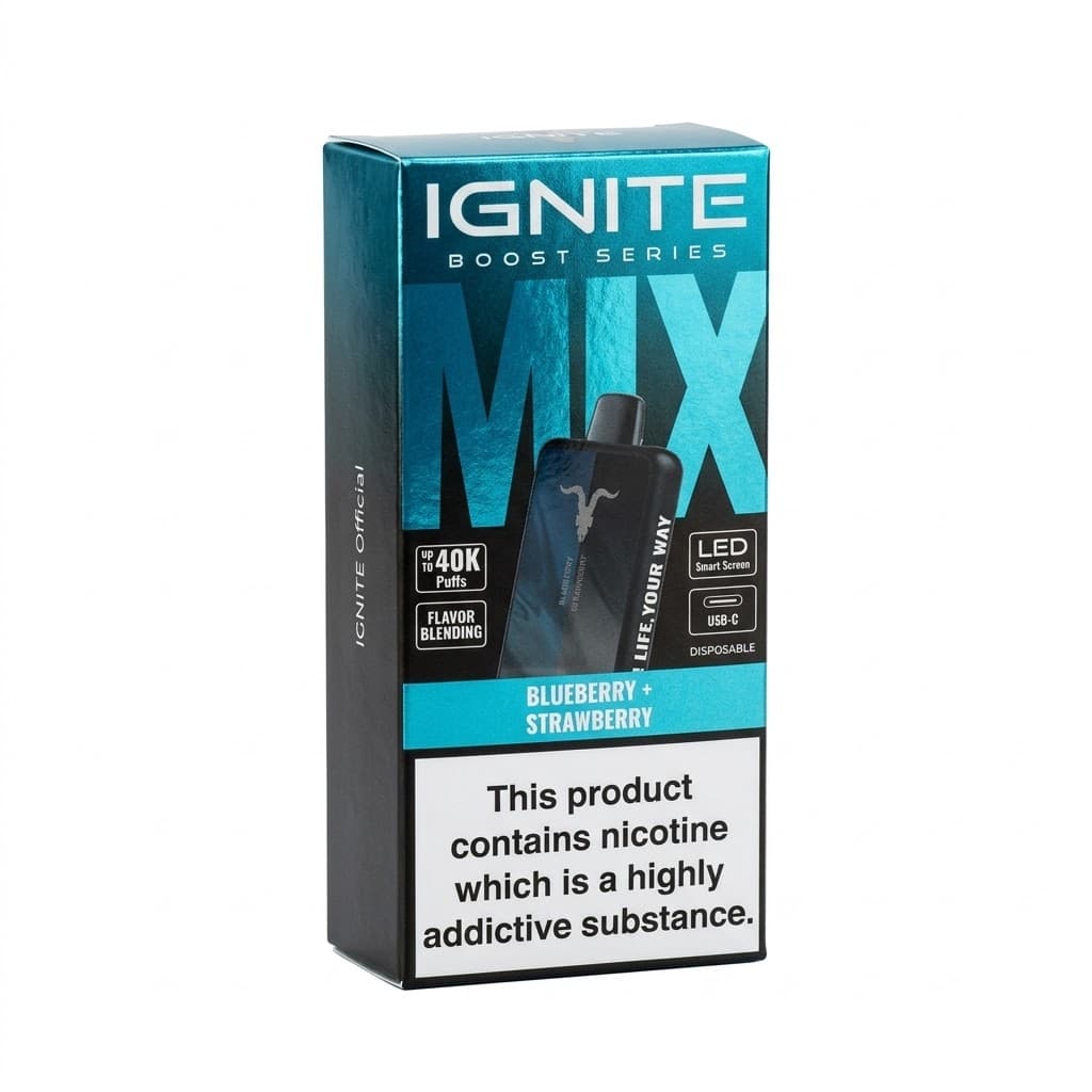 Vaper Descartável Ignite Mix Boost Series 40K Blueberry/Strawberry