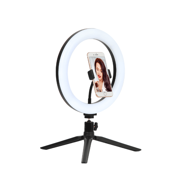 Ring Light 8" 20CM com Tripé e Suporte para Smartphone Geral