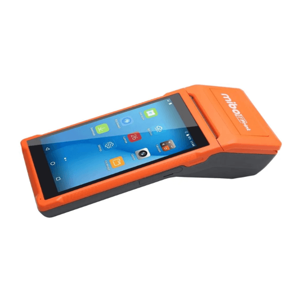 Impressora Térmica Mibo MP200 4G LTE Display 5.5" Touch Smart Pos Terminal Laranja/Preto