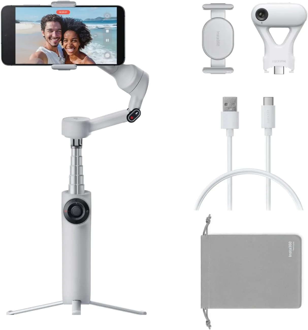 Estabilizador Insta360 Flow 2 Pro Creator Kit Cinza