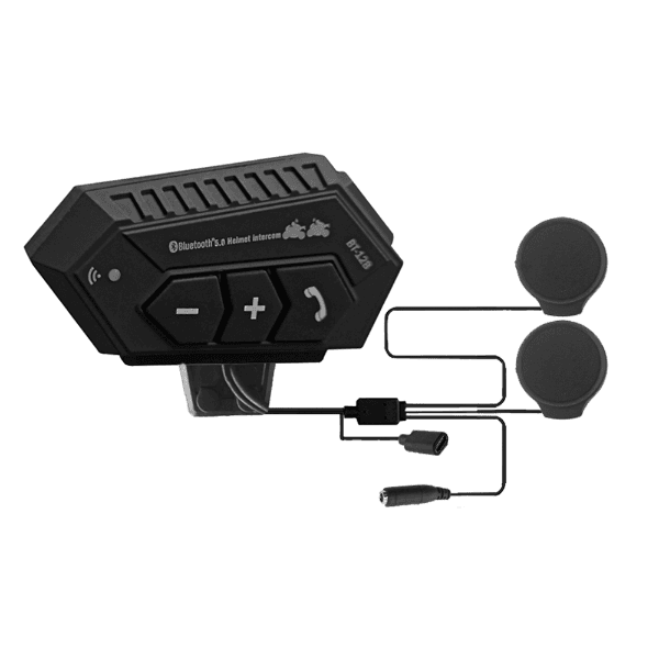 Intercomunicador Bluetooth para Moto Fone de Ouvido para Capacete Sem Fio Helmet BT-12B Preto