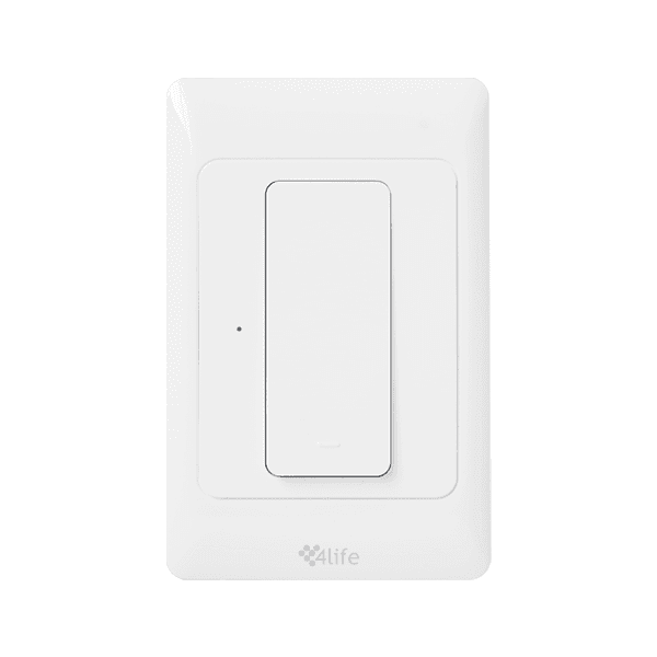 Interruptor Inteligente 4Life Smart Light Switch com 1 Tecla (Fl811-1) Branco Tuya Smart Life, Amazon Alexa e Google Assistant 100-240V - 50/60Hz