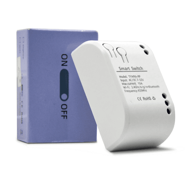 Módulo Relé Inteligente Wi-Fi 4LIFE Smart Switch Tywra-Rf / 1CH / Wi-Fi / Bluetooth / 10A - Branco