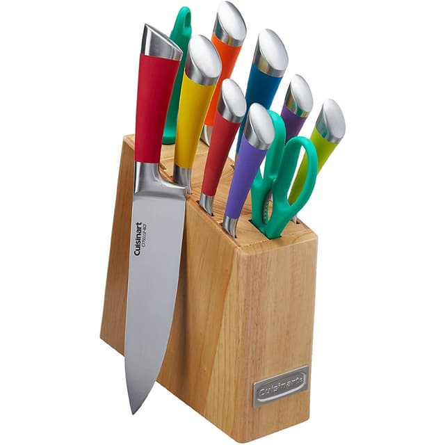 Jogo de Facas com Faqueiro Cuisinart C77SS-11P Coloridas – 11 Peças