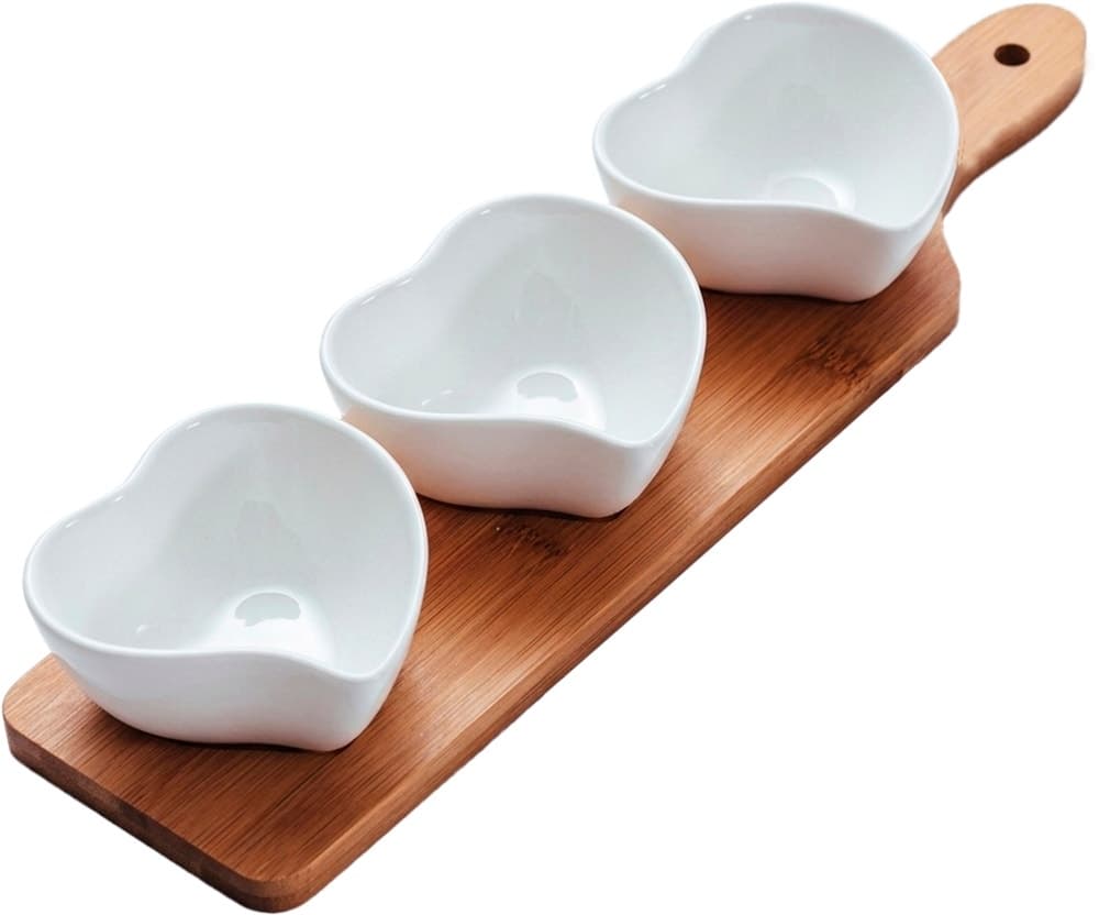 Jogo de Tigela e Base de Madeira Ga825-9Da1437 - (3Pcs)