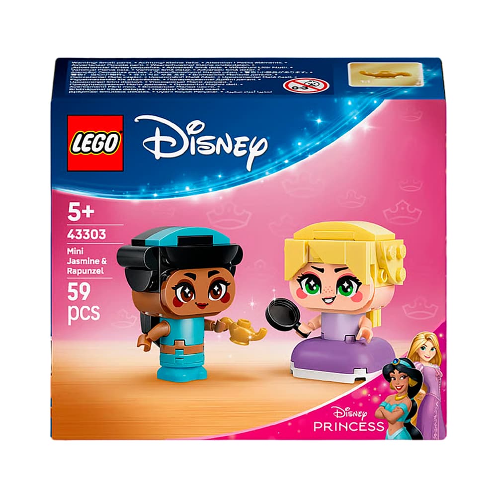 Brinquedo de Construção Disney Mini Jasmine e Rapunzel 43303 59 Peças