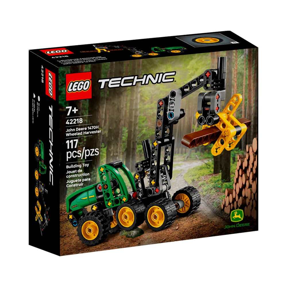 Bloco de Montar Lego Technic John Deere 1470H Wheeled Harvester 42218 117 Peças