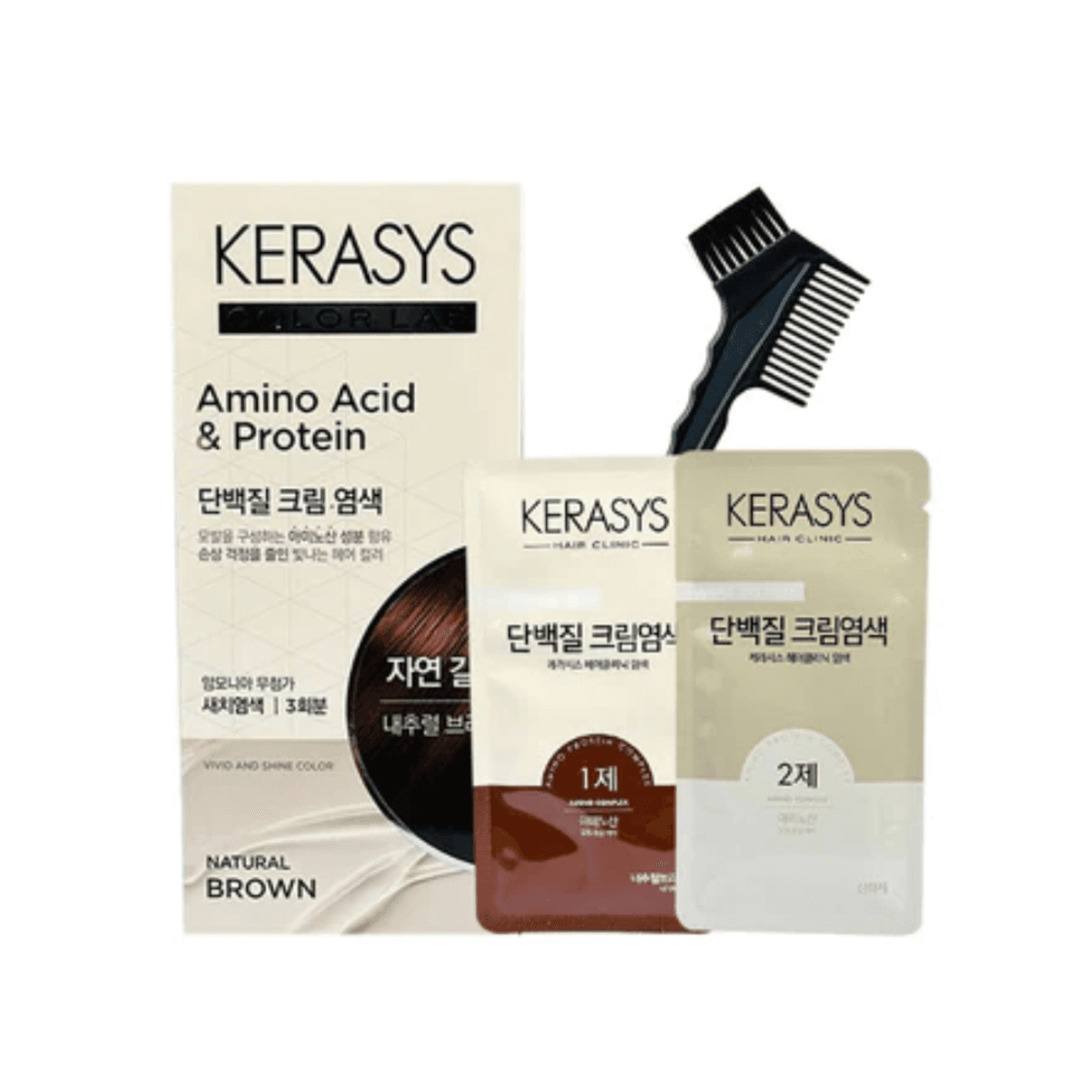 Coloração Kerasys Lab Amino Acid&protein Natural Brown 20GR