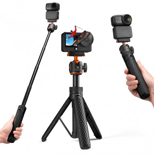 Bastão Selfie K&f Concept Ms-64 para Câmera de Ação Kf09.181 Negro