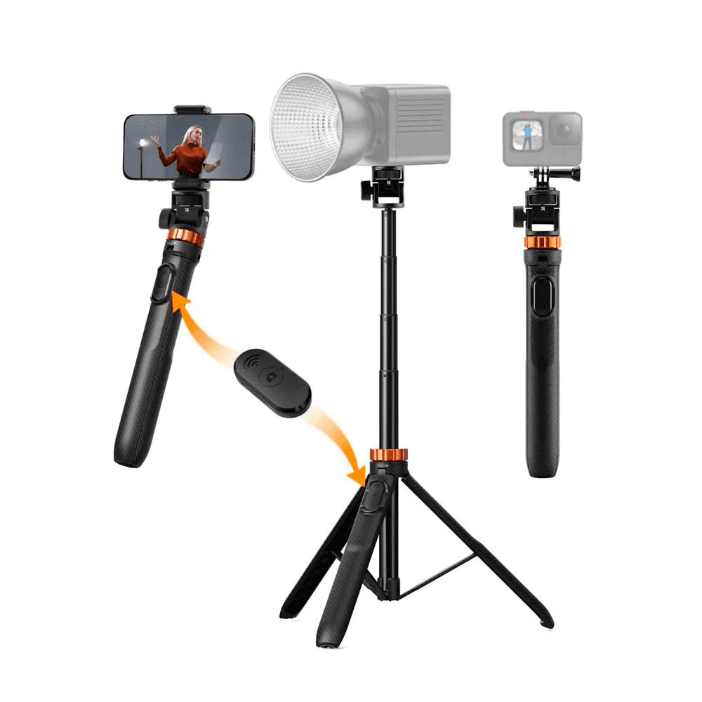 Bastão Selfie K&f Concept Ms24 com Tripé Kf09.143 Preto