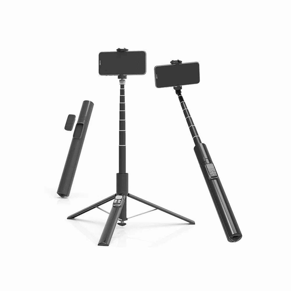 Bastão Selfie K&f Concept X96 Automático com Tripé Kf15.0002 Preto