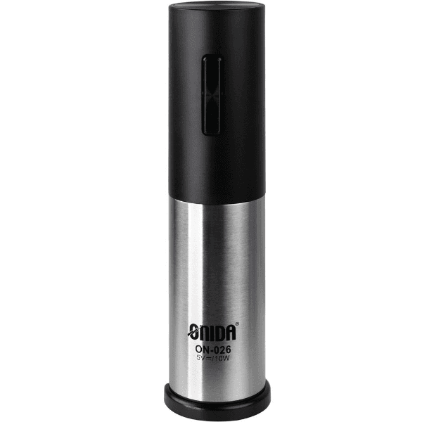 Kit Abridor de Vinho Elétrico Onida On-026 Recarregável 10W Preto/Prateado