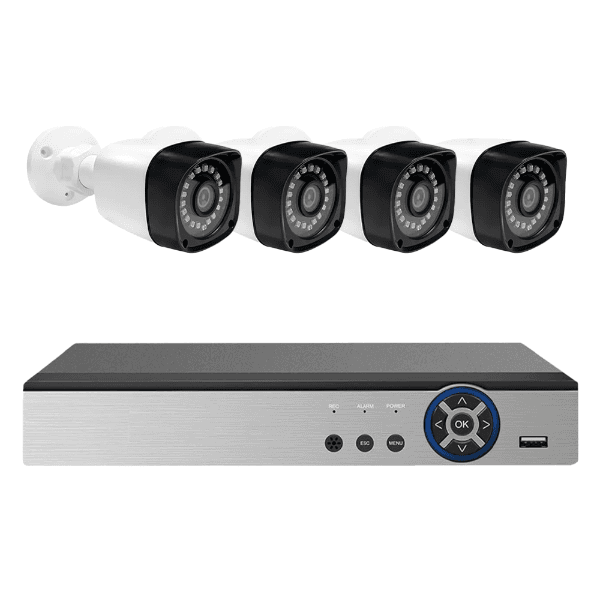 Kit Câmera de Segurança Geral Dvr A6908NH 4G PAL/NTSC H.265 Dvr 12V Branco/Preto