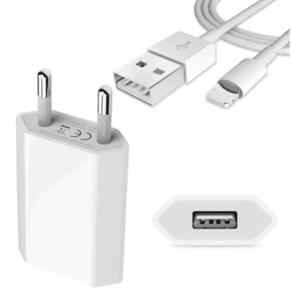 Kit Carregador de Parede 5W Apple Lightning Foxconn