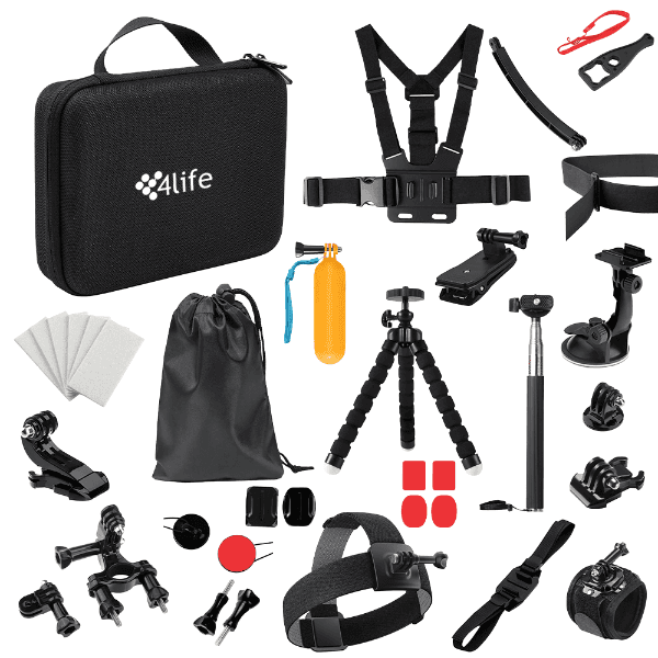 Kit de Acessórios 50 Em 1 4Life para Câmera de Ação GoPro Fl50