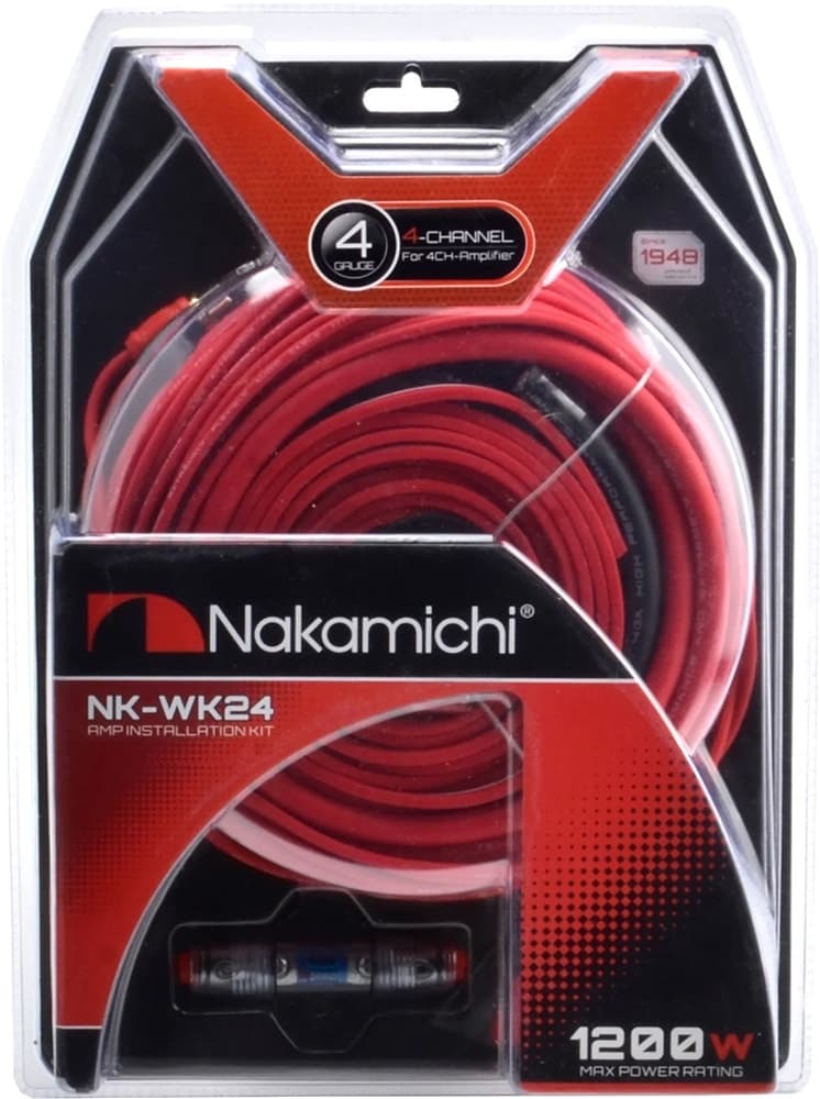 Kit de Cabos Nakamichi Nk-Wk24 4 Canais - 1200 Watts