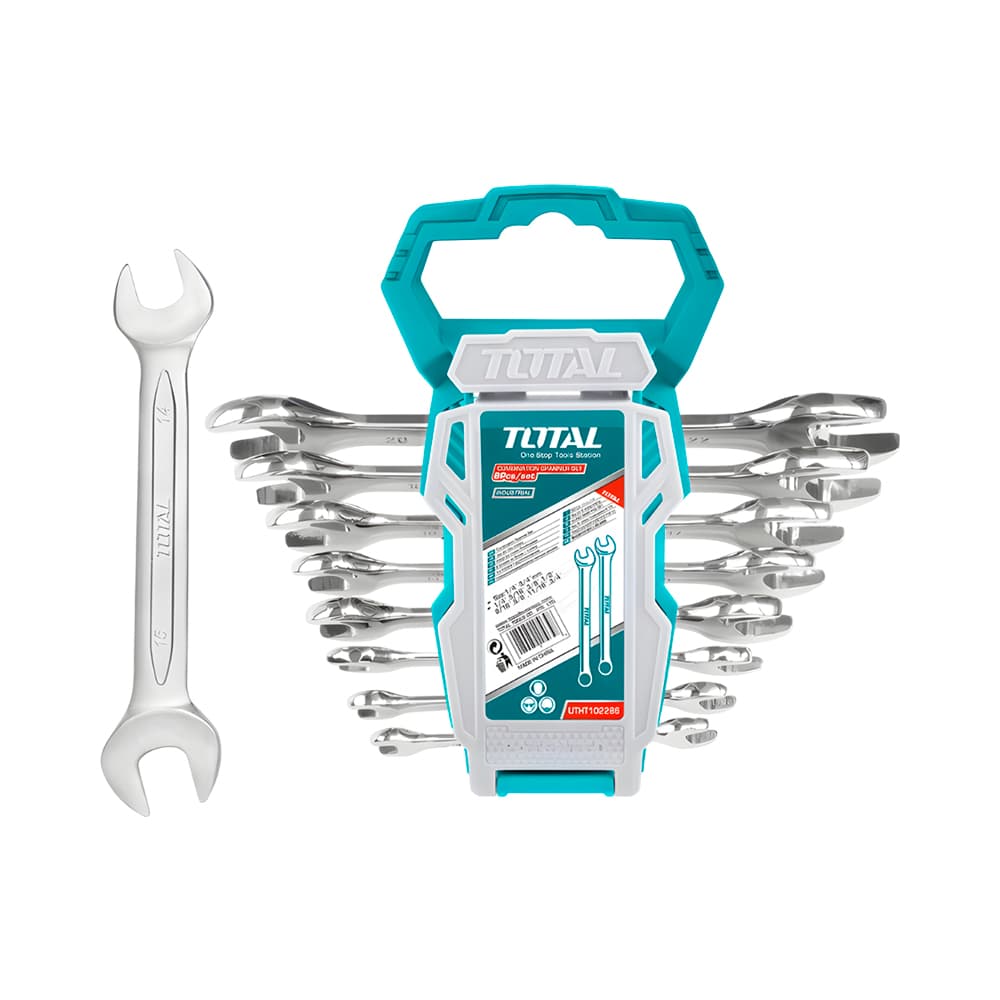 Kit de Chaves de Boca Fixa Total 6-22MM 8 Peças