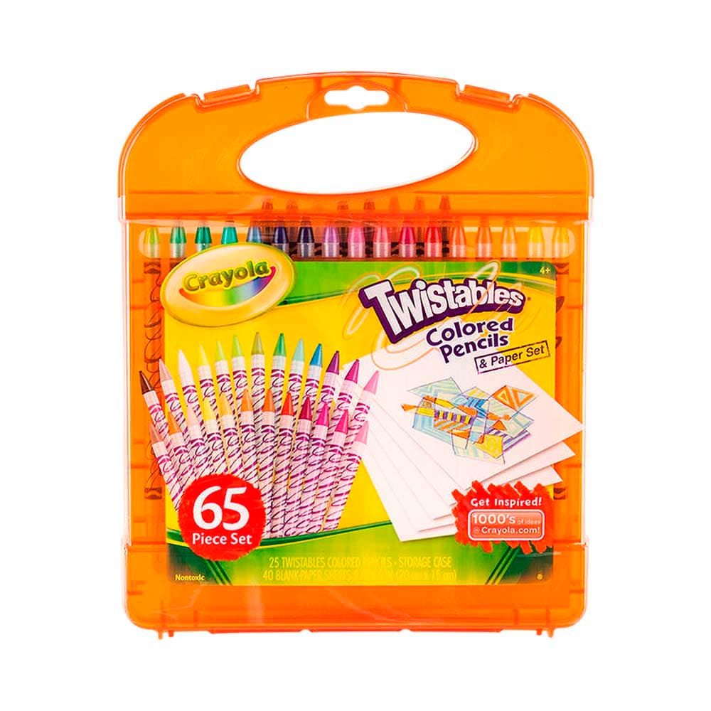 Kit Escolar Crayola Twistables Lápis de Cor 65 Peças