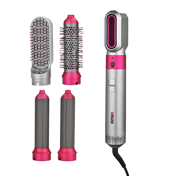 Kit Escova Secadora de Cabelo Wmark Ng-1000 5 Em 1 1000W 3 Velocidades 3 Temperaturas 220-240V ~ 50/60Hz Cinza