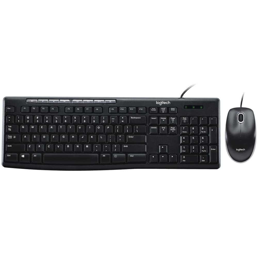 Kit Teclado + Mouse Logitech Mk200 920-002716 Espanhol - Preto