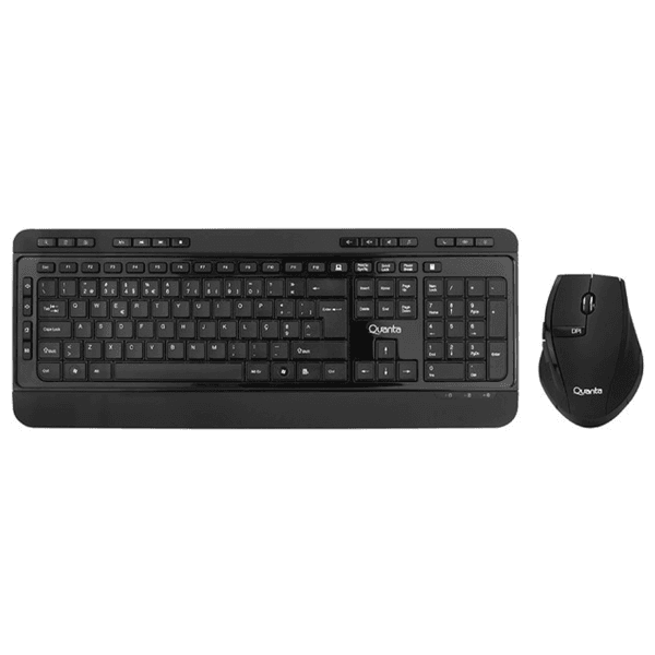 Kit Teclado + Mouse Sem Fio Quanta Qtktm1600 Preto