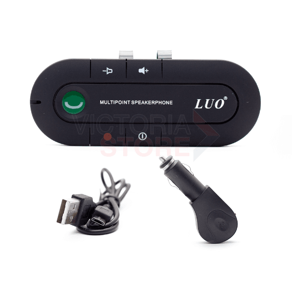 Kit Veicular Bluetooth Sem Fio Luo Lu-B10 com Auto Connect e Transmissão de Voz - Preto