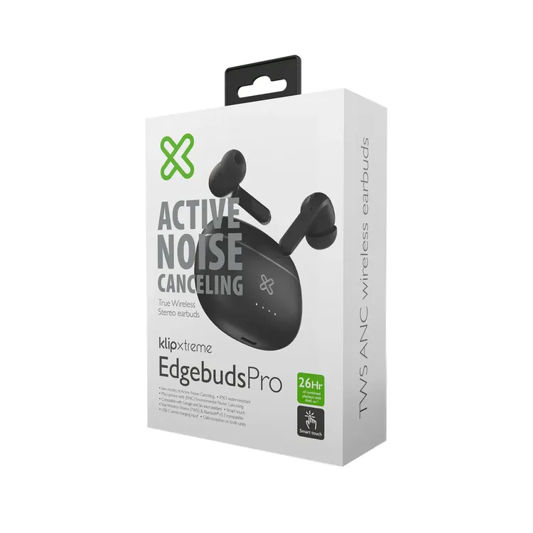 Fones de Ouvido Klip Kte-750BK Edgebuds Pro Negro