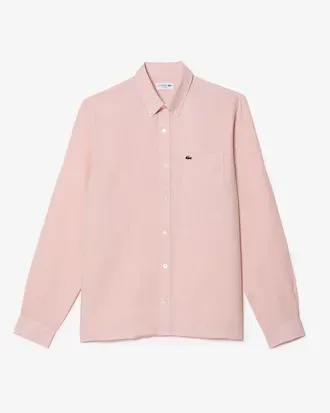Camisa Lacoste M Ch5692 23 T03 Lino Lisa Regular Fit Tam. 38