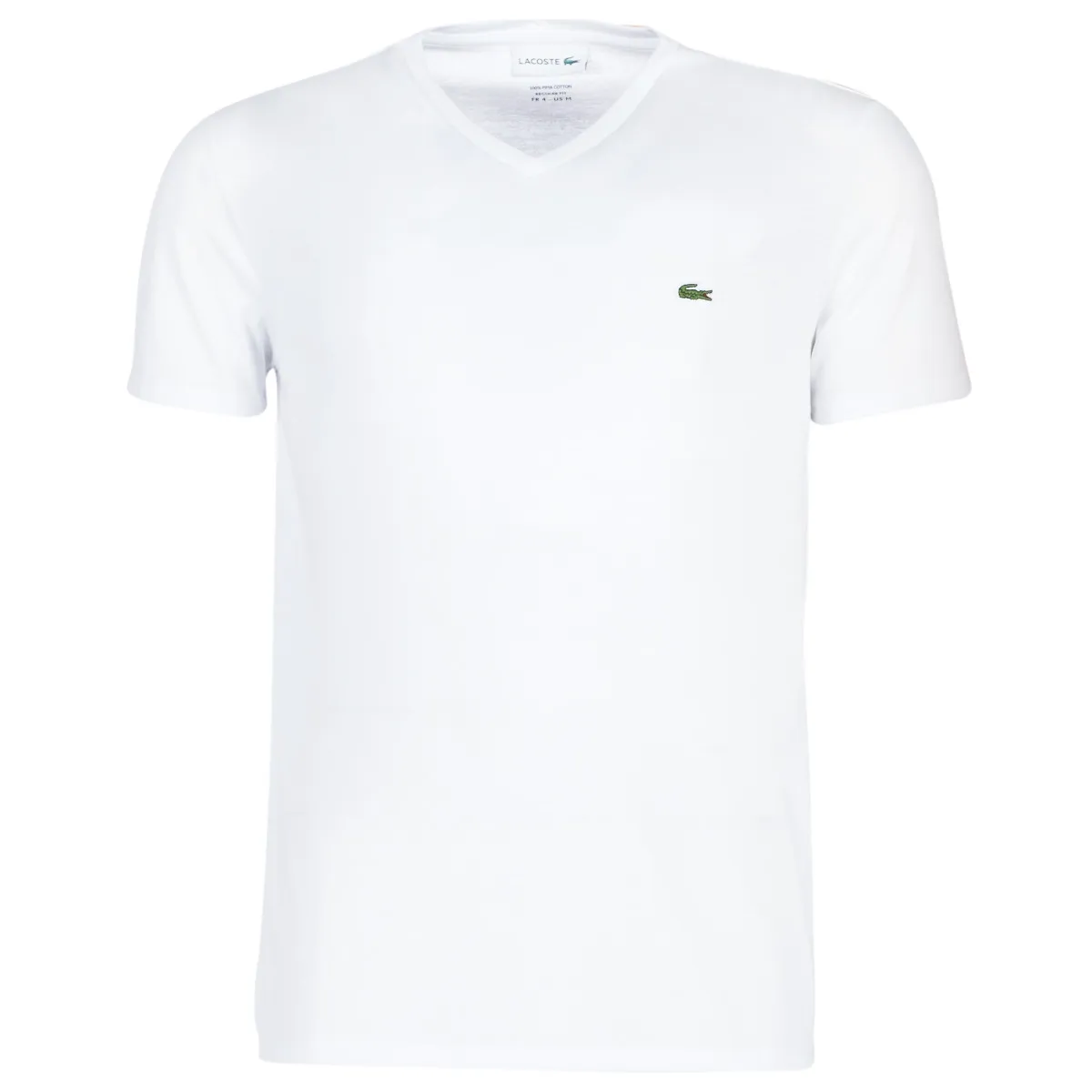 Camiseta Lacoste Pima Th6710 07 Branco Tam. 07