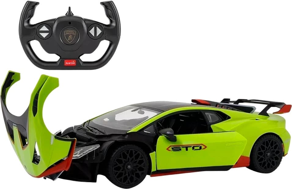 Carro de Controle Remoto Lamborghini Huracán Sto Escala 1/14 Rastar 98700 Verde Neon