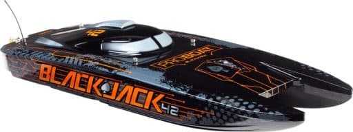 Lancha Pro Boat Blackjack 42" 8S Catamarã Preto/Laranja PRB08043T1