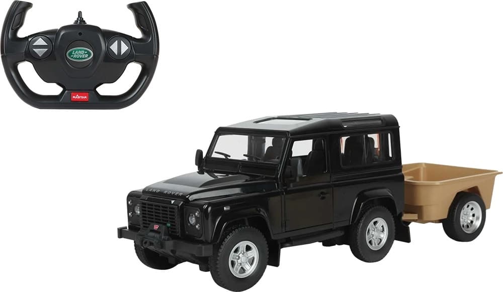 Carro de Controle Remoto Land Rover Defender Escala 1/14 Rastar 784000-1 - Preto