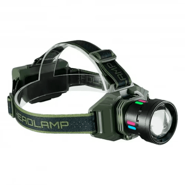 Lanterna LED Para Cabeça Tucano TC-1880 / 1800 Lumens / Recarregável -Preto/Verde
