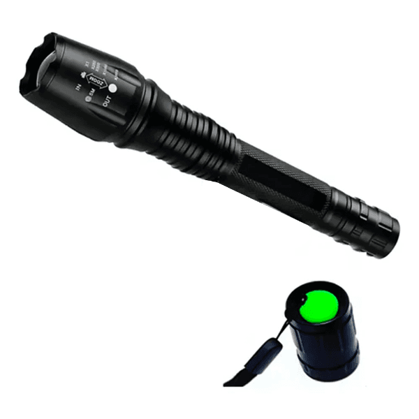 Lanterna LED Swat Zm-T507 Recarregável Preto