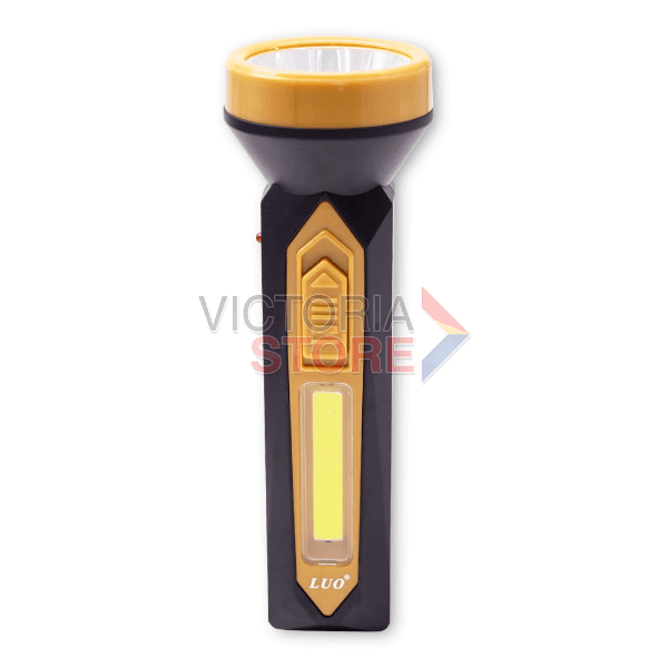 Lanterna Recarregável Luo Lu-318 1W 80M 400Mah 110-220V ~ 50/60Hz Preto/Dourado