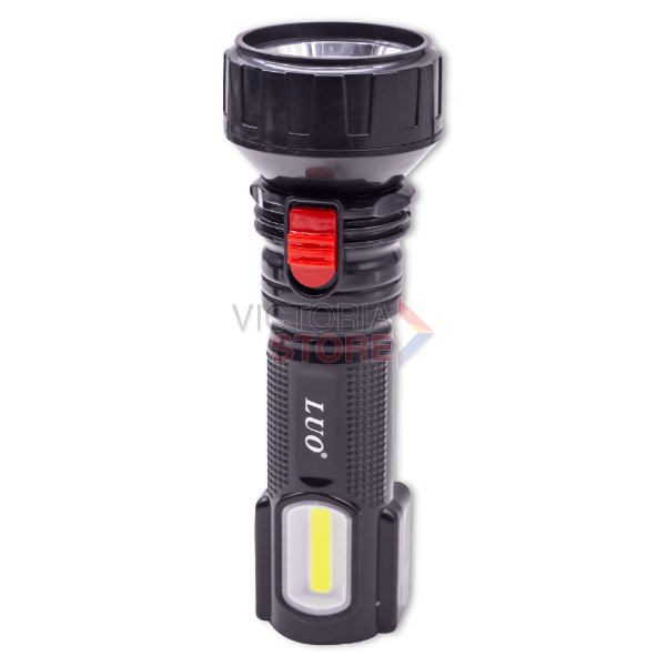 Lanterna Recarregável Luo Lu-320 1W 80M 400Mah 110-220V ~ 50/60Hz Preto/Vermelho