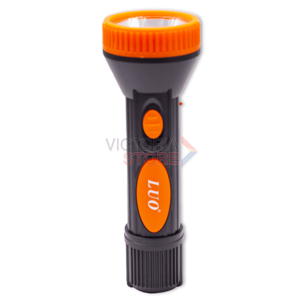 Lanterna Recarregável Luo Lu-321 1W 100M 400Mah 110-220V ~ 50/60Hz Preto/Laranja