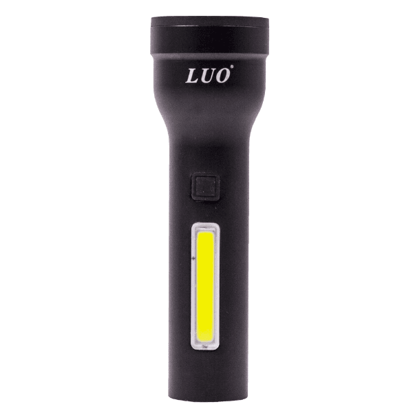 Lanterna Luo Lu-178 USB Recarregável Impermeável Luz de Alimentação Preto